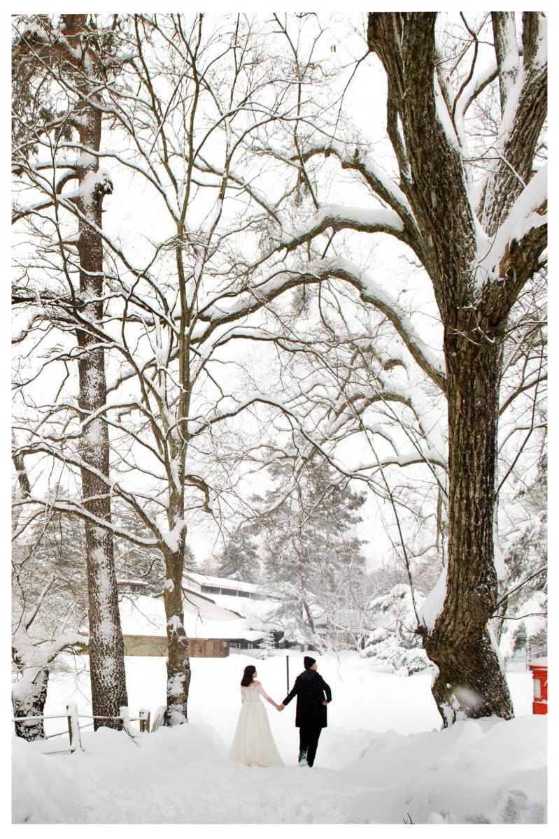 海外婚紗、日本、雪景