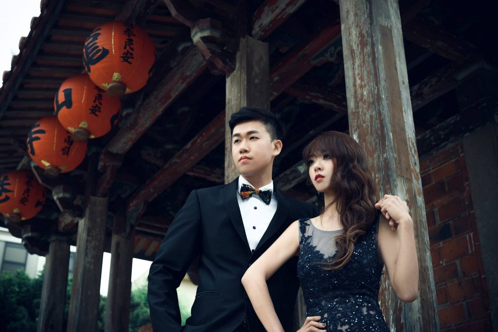 婚紗攝影、鹿港龍山寺、中國風