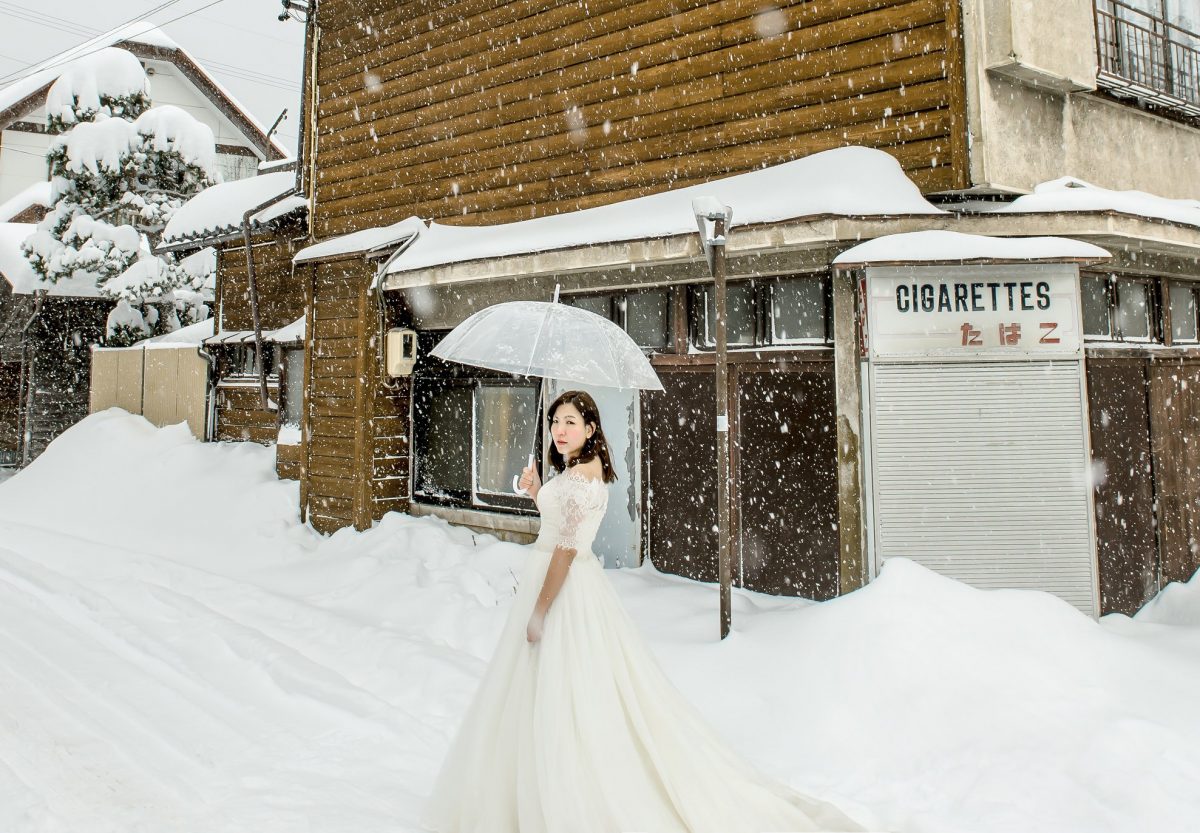 海外婚紗、日本、雪景