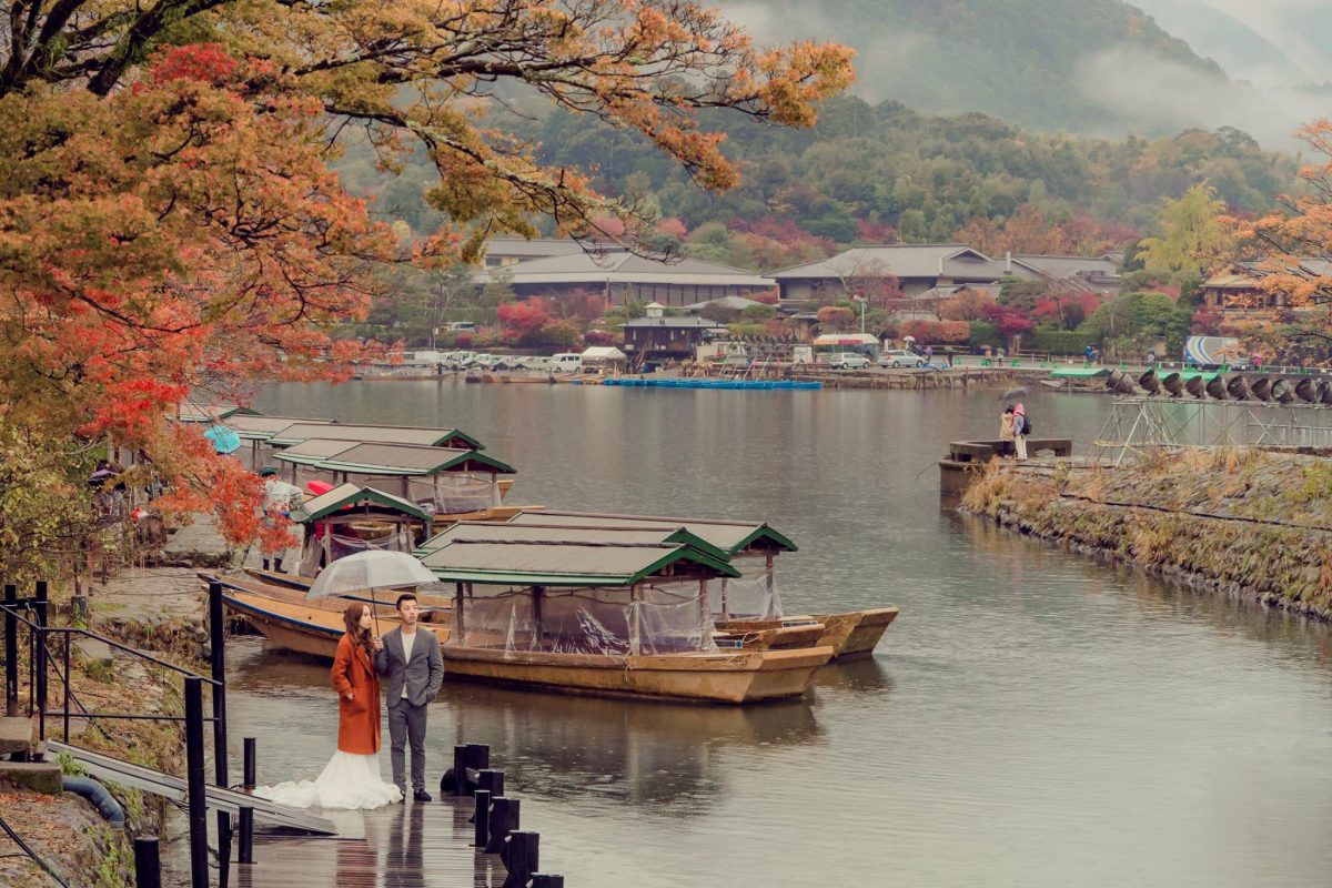 海外婚紗、秋景、楓葉、京都