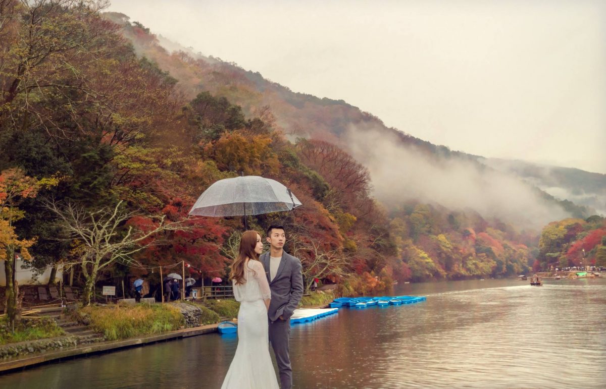 海外婚紗、秋景、楓葉、京都