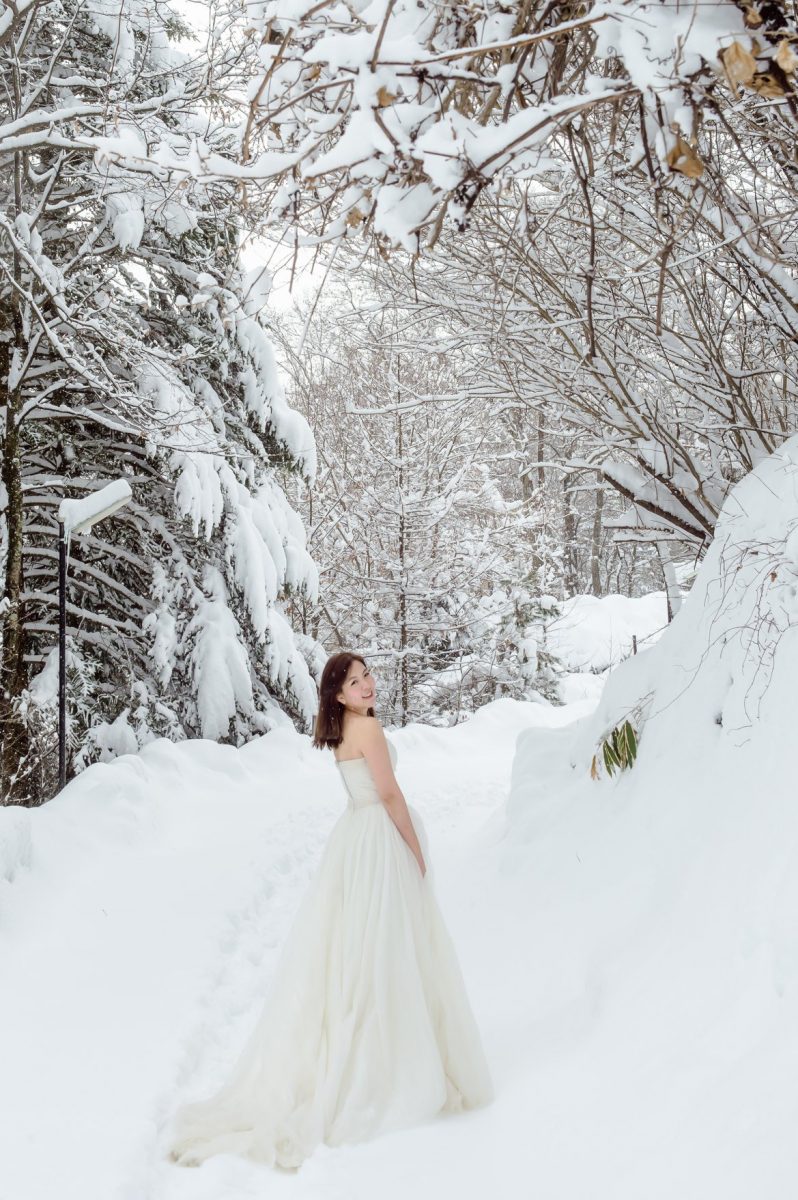 海外婚紗、日本、雪景