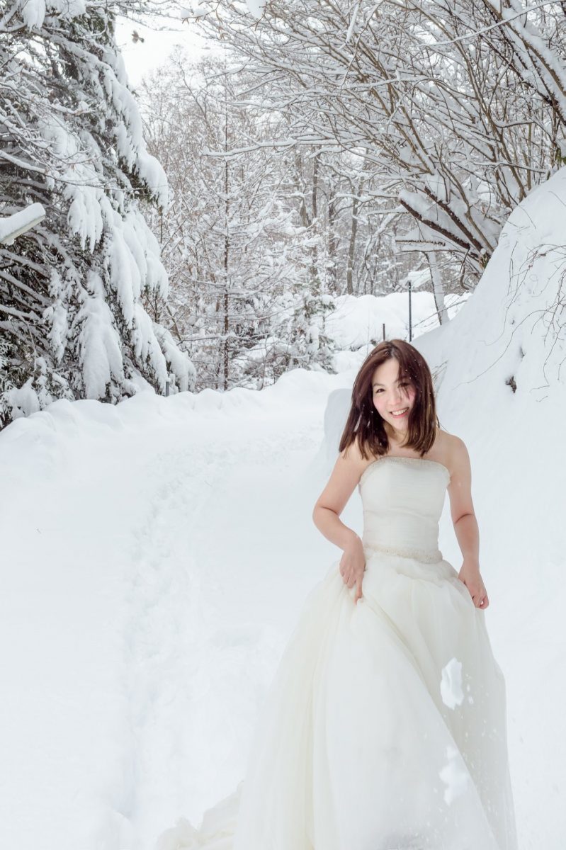 海外婚紗、日本、雪景