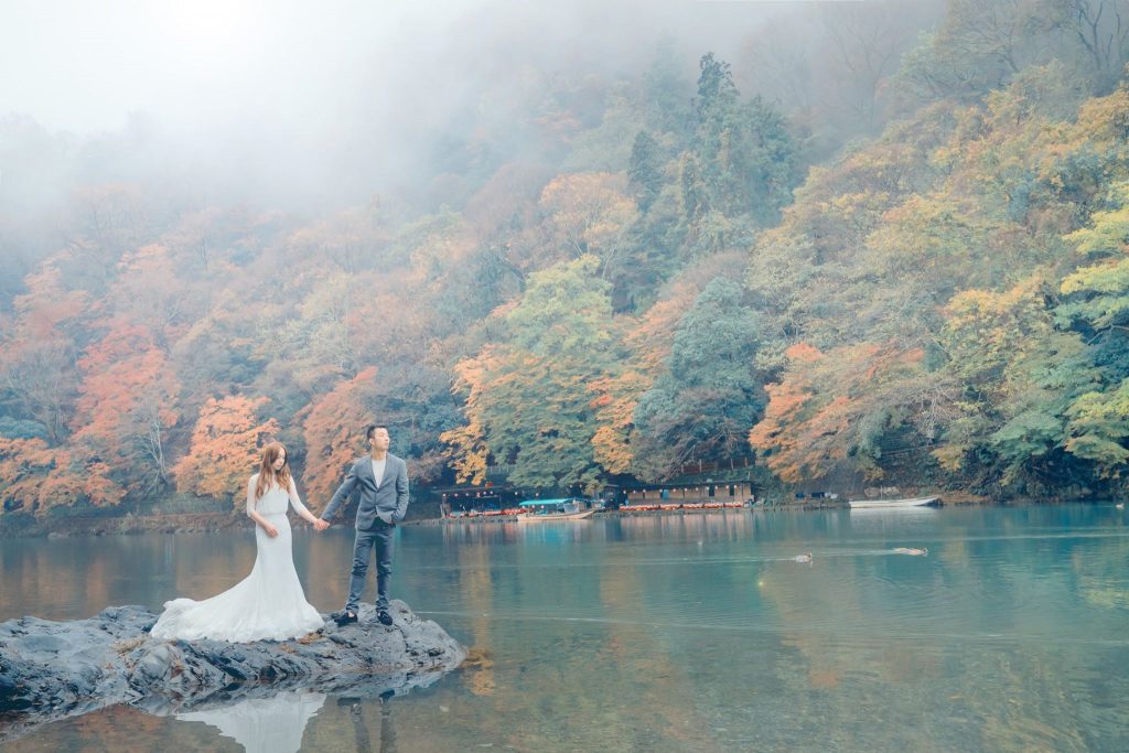 海外婚紗、秋景、楓葉、京都